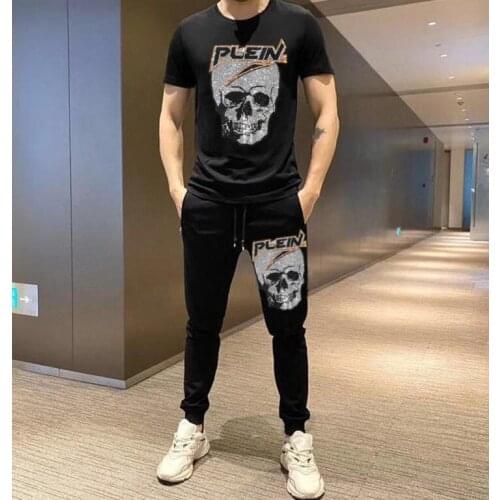 2 Piece Sets Sportswear Mens Tracksuit T-shirts and Shorts Set Two Piece Suit Beach Mens Short Sets Clothing