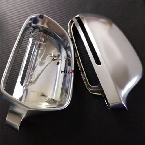Car Side Wing Rearview Rear View Mirror Caps Case Shell Replacement Cover Trim For Audi A3 S3 8P 2009- 05/2010 Matte Silver