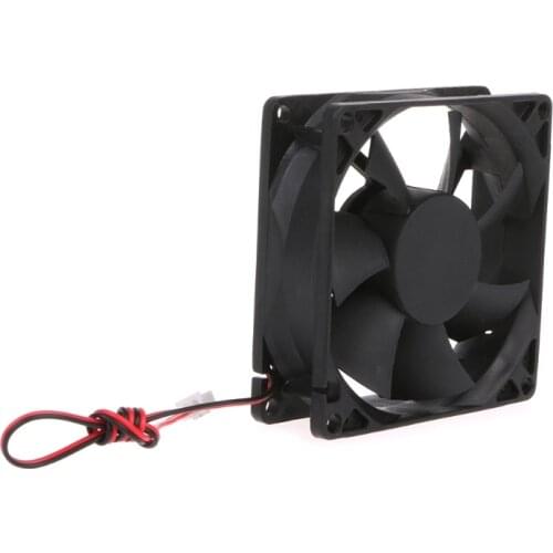 M5TE 12V 2-Pin 80x80x25mm PC Computer CPU System Heatsink Brushless Cooling Fan 8025