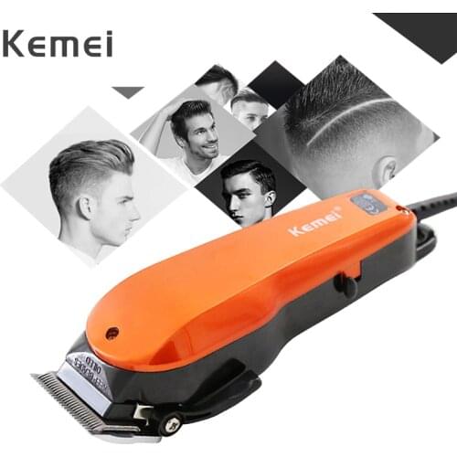 Kemei Hair Clipper Adjustable Professional Barber Powerful Corded Hair Trimmer for Men Hair Cutting Haircut Home Machine F30