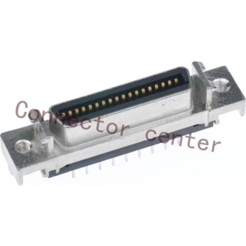 MDR SCSI Connector 1.27mm 36POS Straight 180Degree