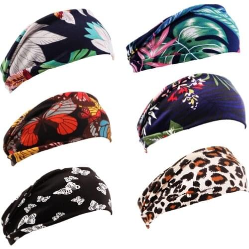 Fashion Women Girls Summer Bohemian Hair Bands Print Headbands Vintage Turban Bandage Bandanas HairBands Hair Accessories