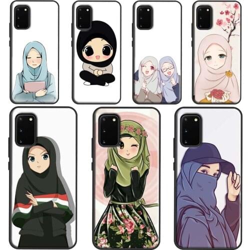 Muslim Islamic Gril Eyes Arabic Hijab Girl Case For Samsung Galaxy S21 S20 Plus Note 20 Ultra 10 9 S8 S9 S10 Plus S20 FE Cover