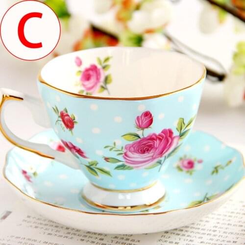 Coffee cup set European bone china English style afternoon tea set coffee cup saucer