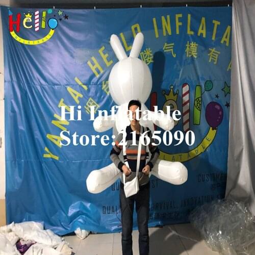 1.6 m high inflatable moving cartoon rabbit