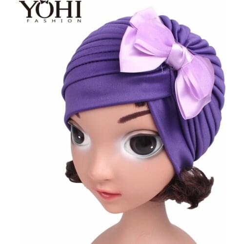 New fashion lovely childrens headband hat big bow headband baby hat Bowknot Indian turban for baby