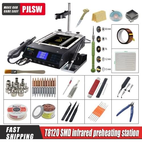 PJLSW new 8863+ 4-in-1 combination soldering station, BGA rework station, hot air gun, infrared preheating combination