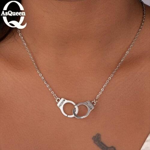 New Fashion Jewelry Handcuffs Choker Pendant Necklace Women/Girl Lover Valentines Day Gifts