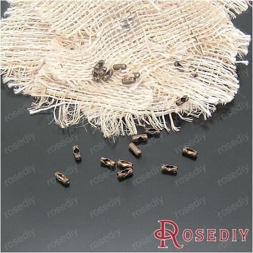 Wholesale Antique Bronze Copper Connect Clasps 1.2-1.5MM Bead Chains Diy Jewelry Findings Accessories 200 pieces(JM5111)