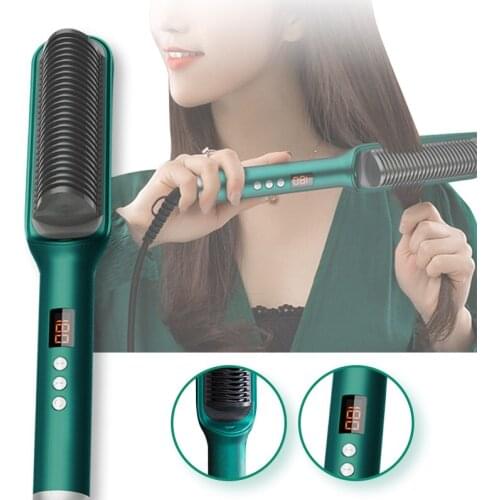 Profissional Hair Straightener Hot Combs Anti-scalding Brush Ceramic Hair Curler Heated Electric Brushs Irons Care tyling Tools