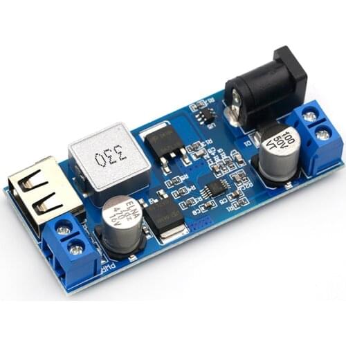 DC-DC 24V/12V To 5V 5A Step Down Power Supply Buck Converter Replace LM2596S Adjustable USB Step-down Charging Module For Phone