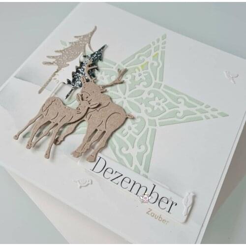 Mmao Crafts Metal Steel Cutting Dies New Christmas deer Stencil For DIY Scrapbooking Paper/photo Cards Embossing Dies