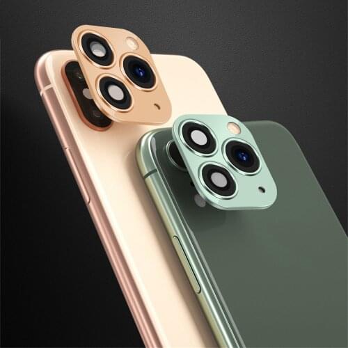 Luxury for iPhone XR to iPhone 11 Fake Camera Lens Sticker Cover Screen Protector Seconds Change Support flash
