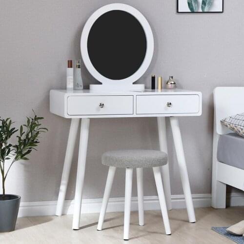 Modern Dressing Table Bedroom Dresser Small Apartment Dressing Table With Makeup Organizer Drawers Simple Wooden Vanity HWC