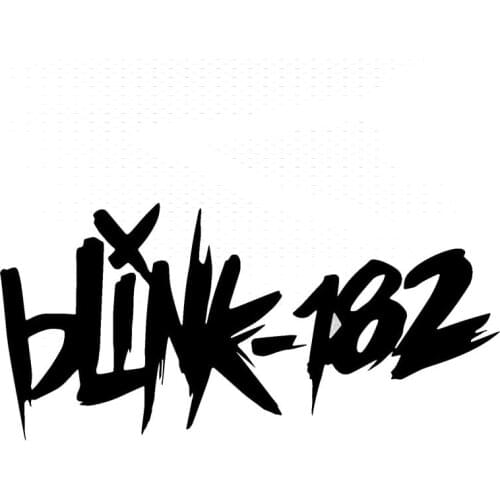 15.2*7.2CM BLINK-182 Text Car Styling Stickers Fashion Punk Rock Car Decal Accessories Black/Silver car styling C9-0267