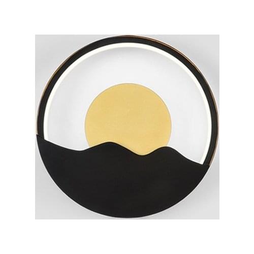 22W Led Wall Lamp Aluminum Sunrise Sconce Light Simple Wall Decoration Lamp Living Room Bedroom Bedside Hotel Bar Aisle Lighting