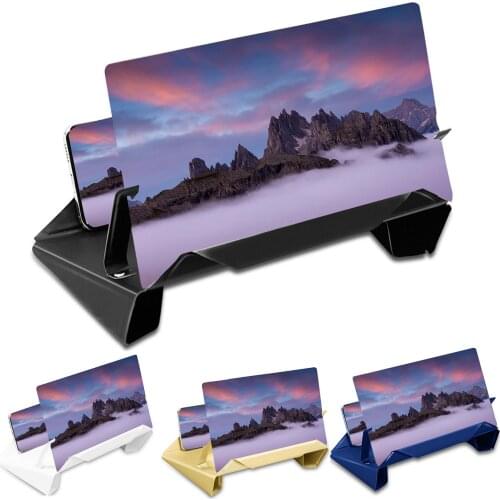 12-inch 9D Eye Protection Faux Leather Mobile Phone Screen Magnifier Video Amplifier With Folding Game Film Phone Stand Bracket