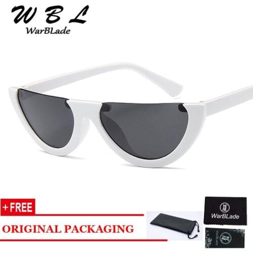 WarBLade New Trendy Rimless Cat Eye Sunglasses Women 2019 Fashion Clear Brand Designer Sun glasses Cool For Female