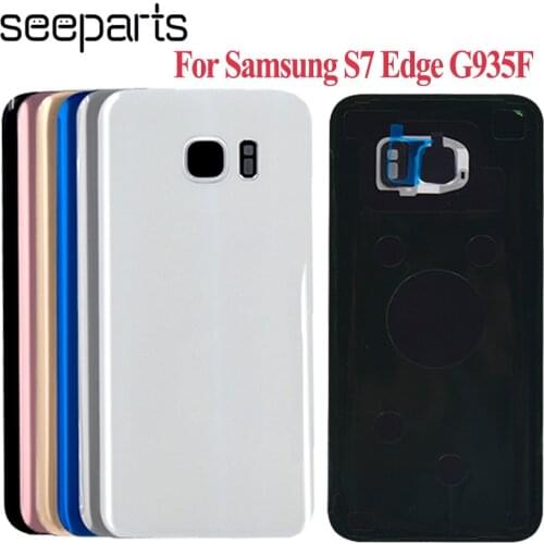 5.7" For Samsung Galaxy S7 Edge G935F Back Battery Cover Door Rear Glass Housing Case For Samsung S7 Edge Battery Cover