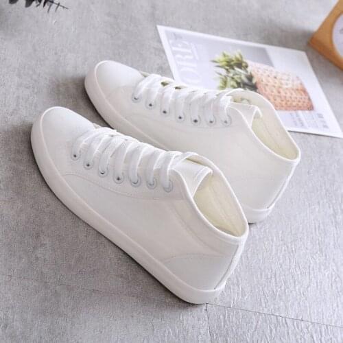 High Top women fashion canvas casual shoes Casual Sneakers Breathable flat Driving Vulcanize Walking shoes sapato feminino X7-02