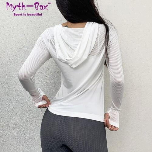 Women Yoga Shirts Femme Running Hoodies Fitness Sweatshirt Loose Pullover Sport T-shirts Training Hooded Tops Gym Workout Blouse