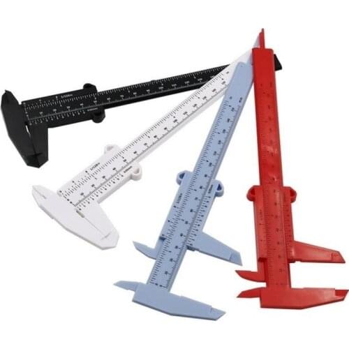 High quality 1pcs 0-150mm double rule scale plastic Vernier caliper measuring Student Mini tool ruler