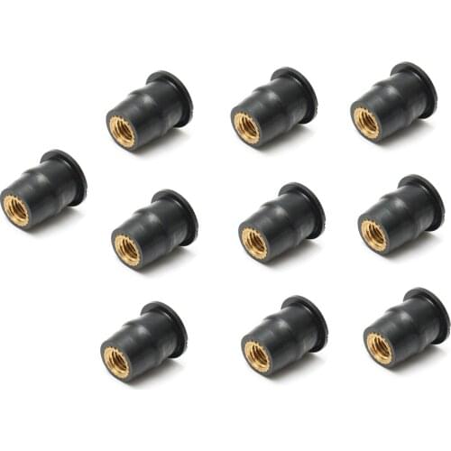 10pcs Rubber M5 5mm Metric Well Nuts Windscreen Windshield Fairing Cowl Motorcycle