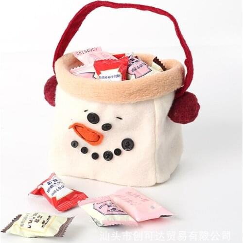 2pcs Cute Snowman Storage bag Candy bag Birthday Cookie Candy Gift Packaging Bags Party Bar Favors Christmas decoration Tote bag
