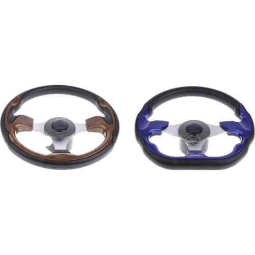 2pcs Weatherproof Marine Boat Soft-Grip Steering Wheel with Cap, 3/4inch Shaft