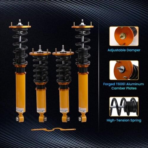 24 Way Adjustable Damper Coilovers Shock Struts For Nissan Skyline R33 GTST RB25DET RB25 1993-1998