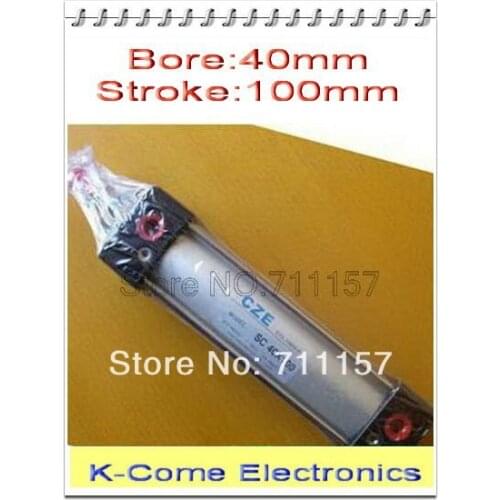 40mm Bore 100mm Stroke Standard Pneumatic Air Cylinder Model SC40*100 rod air cylinders With Cushion