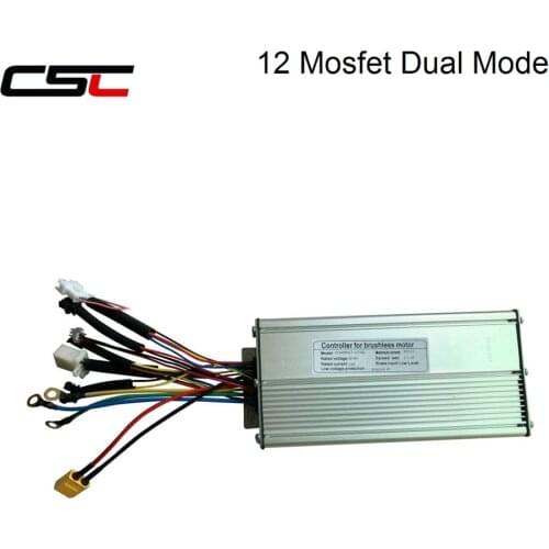 48V Electric Bike Dual Mode Controller 1000W Bicycle Brushless Controller Hall Sensor KT Series Support LED LCD 12 Mosfet