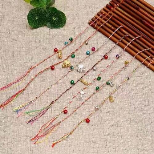 50 Pcs Male Female Lucky Charms Hand-Woven Couple Bracelets Red String Bracelets Child Good Luck Amulet Jewelry Gifts Wholesales