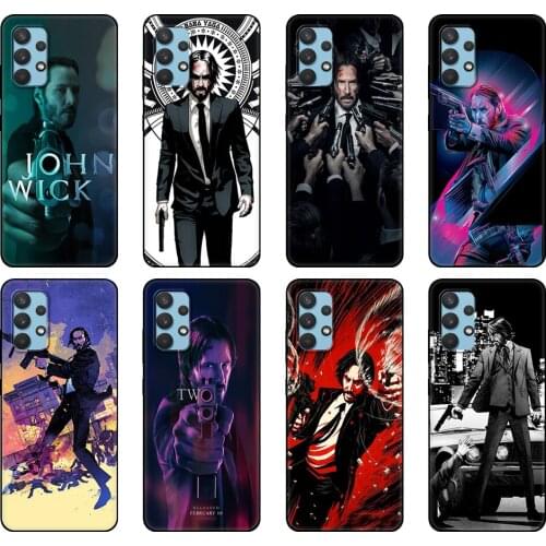 Black tpu Case For Samsung galaxy A32 A42 A52 A72 4g 5g S21 PLUS ultra back cover John Wick