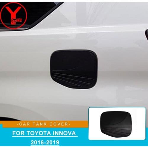 Black Tank Cover For Toyota Innova 2016 2017 2018 2019 ABS Oil Gas Cover Auto Fuel Gas Door Cap Cover Protector Sticker YCSUNZ
