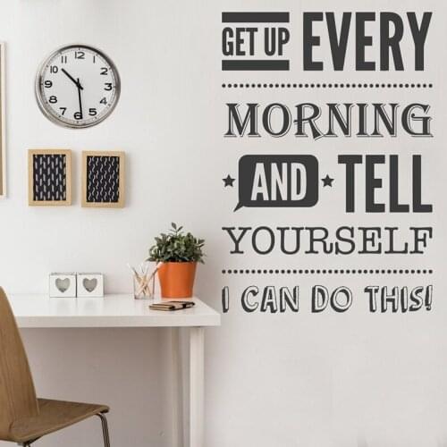 Citation of office inspiration wall decals I Can Do This Office Wall Art Sticker Removeable Vinyl Home office DIY wall decal Y78