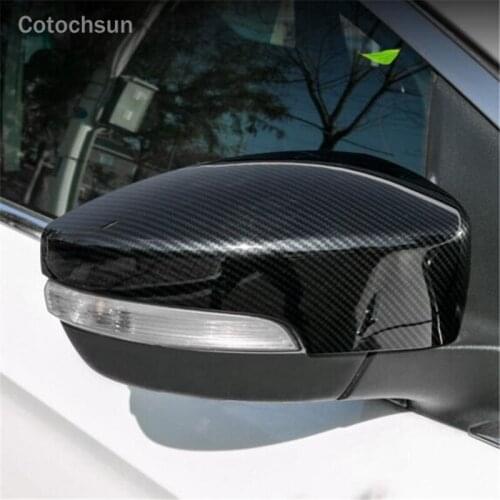 Cotochsun Car-Styling carbon fiber rearview mirror fog lights rear wipers Decorative Sticker Case For KUGA 2013-2018