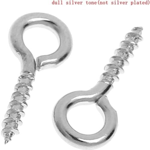 DoreenBeads Alloy Bails Beads Round Silver Color 12mm( 4/8") x 5mm( 2/8"), 90 PCs new