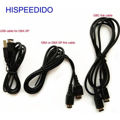 HISPEEDIDO 100sets/lot new usb charger cable + player link cord lead For Nintendo Gameboy Advance GBA Color GBC GBA SP console