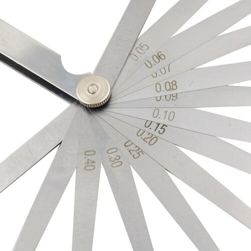 Metric Feeler Gauge Gap Filler 14 Blade Thickness Measurement Layout Gauge New Sale