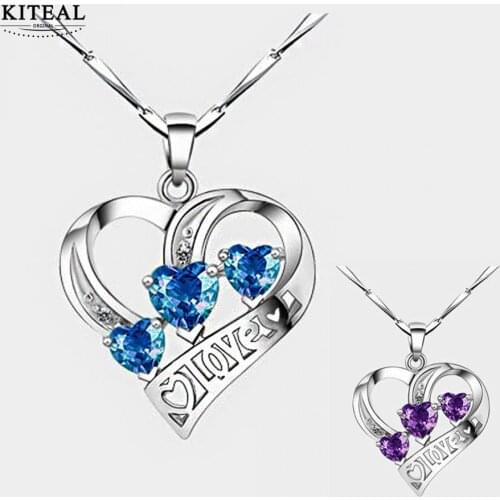 KITEAL 2018 newest pendant for women Heart Pendant 2.3cm*2cm Valentines Day gift collares 2018 wedding decoration