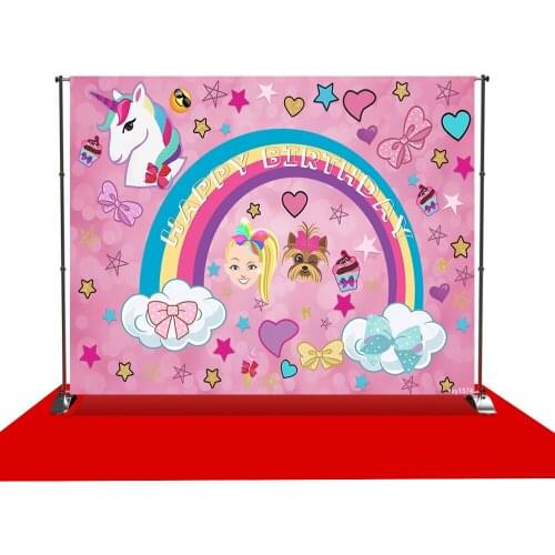 LEVOO photography backdrop rainbow horse princess dress up birthday backdrop photocall photobooth studio shoot fabric