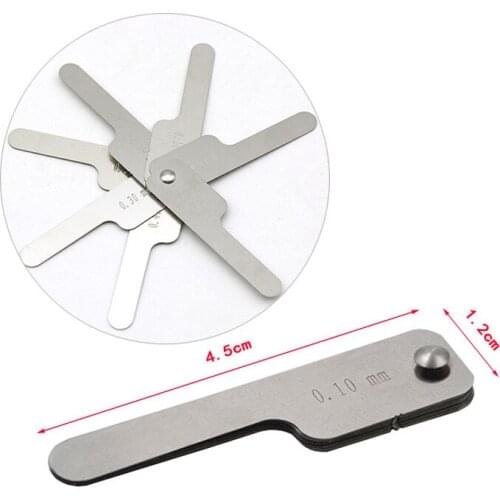 1Set Stainless Steel Dental Gap Measuring Ruler Interproximal Enamel Gauge Dental Interproximal Reduction Gauge Dentist Material