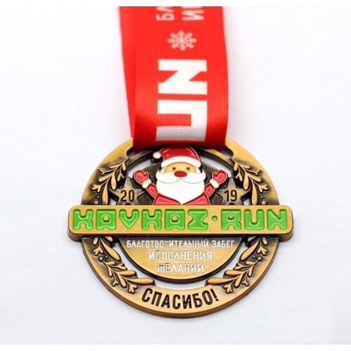 Marathon Medal, Sports Medal, Running Medal with ribbons ,cheap custom metal medals ,custom antique gold medals with ribbons