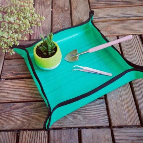Mini Planting Mat PVC Gardening Potting Mat Foldable Gardening Pad Waterproof Potting Gardening Flower Pot Transplanting Mats