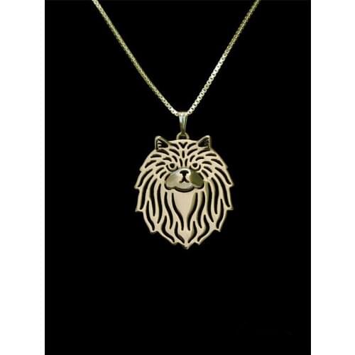 Trendy personalized Persian Cat pendant women gold silver plated statement necklace