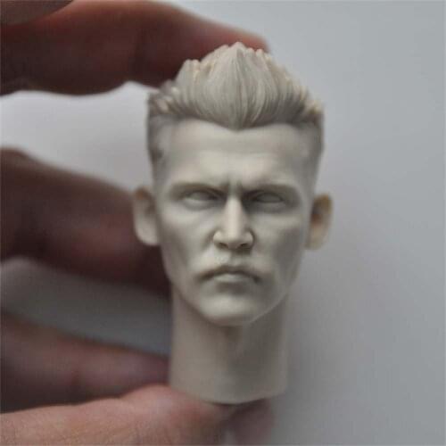 Unpainted 1/6 Scale Movie Character Grindelwald Head Sculpt Model Head Action Figure Dolls For Hot Toys Figure Body No.83