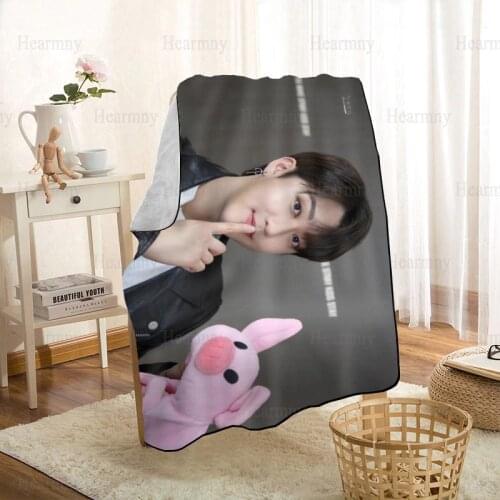 New KPOP Seo Changbin Blankets Printing Soft Stray Kids Blanket Throw On Home/Sofa/Bedding Portable Adult Travel Cover Blanket