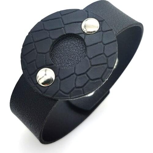 Crack Leather Bracelets For Women New Fashion Designer Punk Style Bracelets Handmade Artificial Leather Jewelry Wholesale