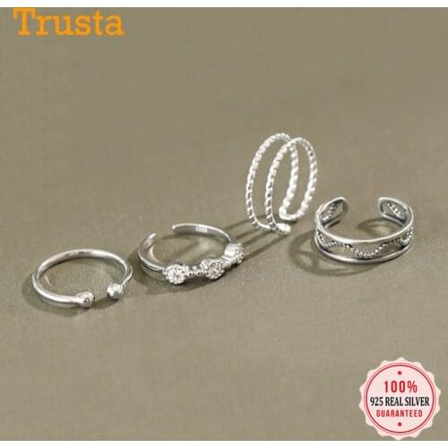 Trustdavis Authentic Minimalist 925 Sterling Silver Creative Knuckle Opening Finger Ring For Women Wedding Jewelry Gift DA1011